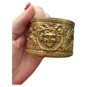 COMEDIE FRANCAISE Bacchus Figural Cuff Bracelet Attributed to Christian Lacroix